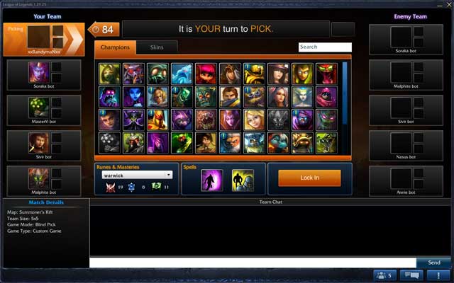 League of Legends - Champion Selection Screen